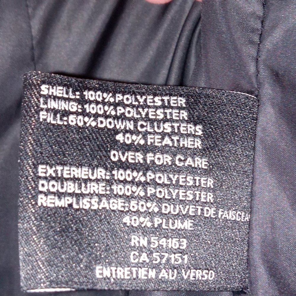 Cole Haan Black Women's Down Coat Jacket with Knit Collar size Large - Picture 9 of 12